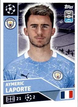 Aymeric Laporte Manchester City samolepka UEFA Champions League 2020/21 #MCI07
