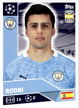 Rodri Manchester City samolepka UEFA Champions League 2020/21 #MCI09