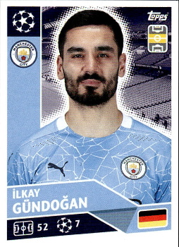 Ilkay Gundogan Manchester City samolepka UEFA Champions League 2020/21 #MCI10