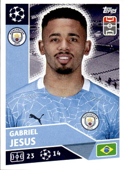 Gabriel Jesus Manchester City samolepka UEFA Champions League 2020/21 #MCI16