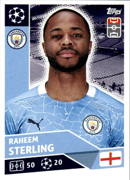 Raheem Sterling Manchester City samolepka UEFA Champions League 2020/21 #MCI17