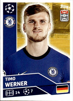 Timo Werner Chelsea samolepka UEFA Champions League 2020/21 #CHE15