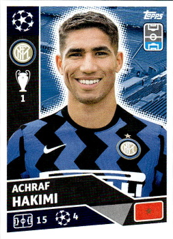Achraf Hakimi Internazionale Milano samolepka UEFA Champions League 2020/21 #INT6