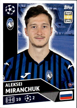 Aleksei Miranchuk Atalanta BC samolepka UEFA Champions League 2020/21 #ATA10