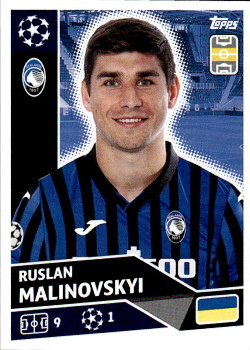 Ruslan Malinovskyi Atalanta BC samolepka UEFA Champions League 2020/21 #ATA13