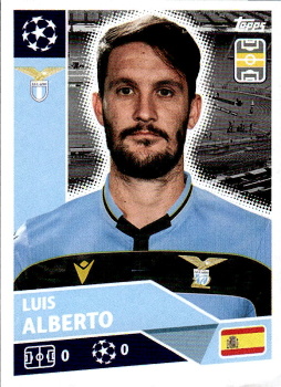 Luis Alberto Lazio Roma samolepka UEFA Champions League 2020/21 #LAZ14