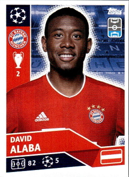 David Alaba Bayern Munchen samolepka UEFA Champions League 2020/21 #BAY6