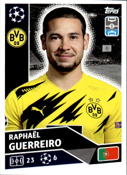 Raphael Guerreiro Borussia Dortmund samolepka UEFA Champions League 2020/21 #DOR6