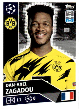 Dan-Axel Zagadou Borussia Dortmund samolepka UEFA Champions League 2020/21 #DOR7