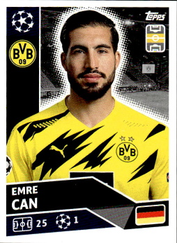 Emre Can Borussia Dortmund samolepka UEFA Champions League 2020/21 #DOR11