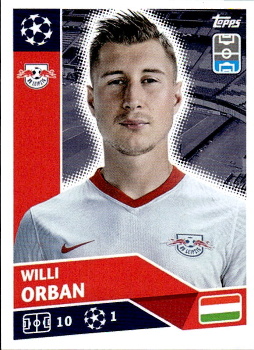 Willi Orban RB Leipzig samolepka UEFA Champions League 2020/21 #RBL9