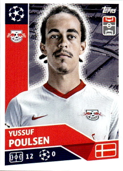 Yussuf Poulsen RB Leipzig samolepka UEFA Champions League 2020/21 #RBL18
