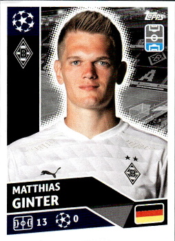 Matthias Ginter Borussia Monchengladbach samolepka UEFA Champions League 2020/21 #BMG5