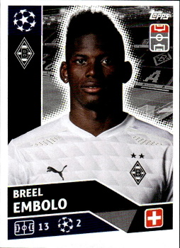 Breel Embolo Borussia Monchengladbach samolepka UEFA Champions League 2020/21 #BMG16