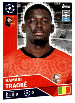 Hamari Traore Stade Rennes samolepka UEFA Champions League 2020/21 #REN4