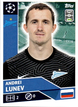 Andrei Lunev Zenit Petersburg samolepka UEFA Champions League 2020/21 #ZSP3