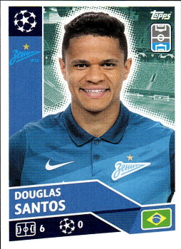 Douglas Santos Zenit Petersburg samolepka UEFA Champions League 2020/21 #ZSP7