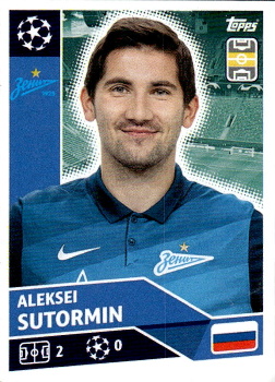 Aleksei Sutormin Zenit Petersburg samolepka UEFA Champions League 2020/21 #ZSP11