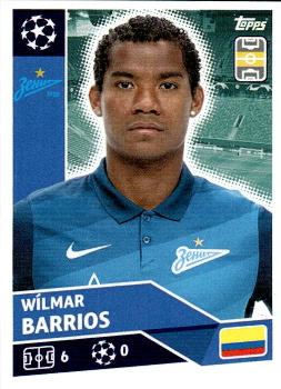 Wilmar Barrios Zenit Petersburg samolepka UEFA Champions League 2020/21 #ZSP12