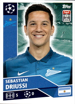 Sebastian Driussi Zenit Petersburg samolepka UEFA Champions League 2020/21 #ZSP16