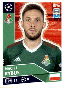 Maciej Rybus FC Lokomotiv Moskva samolepka UEFA Champions League 2020/21 #LMO6