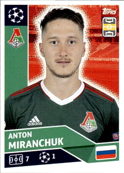 Anton Miranchuk FC Lokomotiv Moskva samolepka UEFA Champions League 2020/21 #LMO13