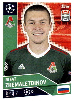 Rifat Zhemaletdinov FC Lokomotiv Moskva samolepka UEFA Champions League 2020/21 #LMO18