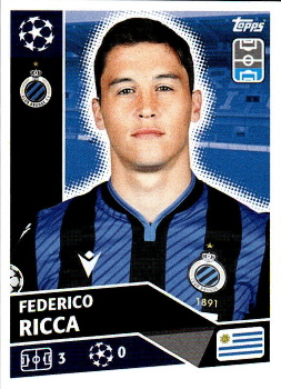 Federico Ricca Club Brugge samolepka UEFA Champions League 2020/21 #BRU6