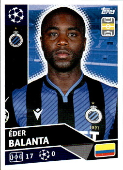 Eder Balanta Club Brugge samolepka UEFA Champions League 2020/21 #BRU10