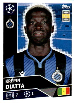 Krepin Diatta Club Brugge samolepka UEFA Champions League 2020/21 #BRU13