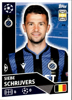 Siebe Schrijvers Club Brugge samolepka UEFA Champions League 2020/21 #BRU14