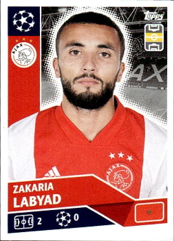 Zakaria Labyad AFC Ajax samolepka UEFA Champions League 2020/21 #AJA14