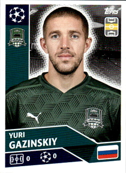 Yuri Gazinski FC Krasnodar samolepka UEFA Champions League 2020/21 #POF8