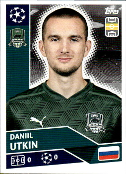Daniil Utkin FC Krasnodar samolepka UEFA Champions League 2020/21 #POF9