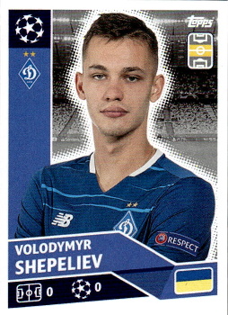 Volodymyr Shepeliev Dynamo Kyiv samolepka UEFA Champions League 2020/21 #POF25