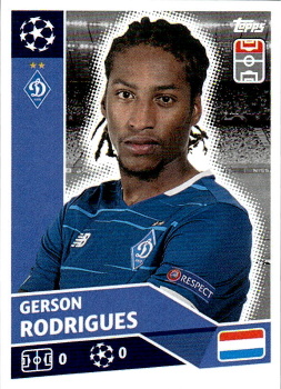 Gerson Rodrigues Dynamo Kyiv samolepka UEFA Champions League 2020/21 #POF32