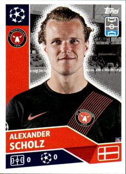 Alexander Scholz FC Midtjylland samolepka UEFA Champions League 2020/21 #POF51