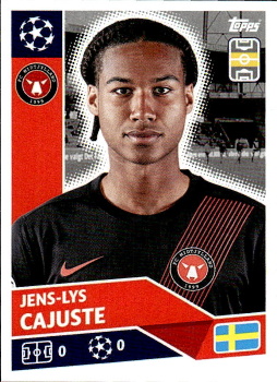 Jens-Lys Cajuste FC Midtjylland samolepka UEFA Champions League 2020/21 #POF56