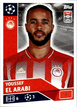 Youssef El Arabi Olympiakos samolepka UEFA Champions League 2020/21 #POF80