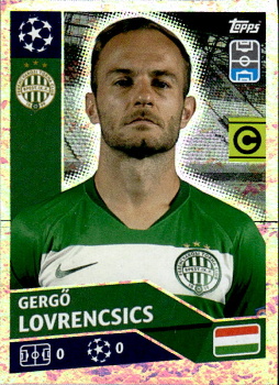 Gergo Lovrencsics (Captain) Ferencvarosi TC samolepka UEFA Champions League 2020/21 #POF88