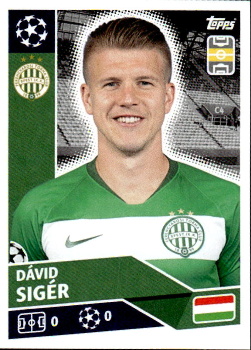 David Siger Ferencvarosi TC samolepka UEFA Champions League 2020/21 #POF91