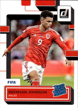 Brennan Johnson Wales Panini Donruss Soccer 2022/23 Rated Rookies #192
