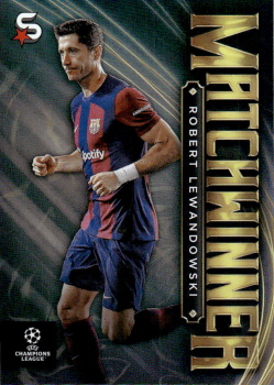 Robert Lewandowski FC Barcelona Topps UEFA Club Competitions Superstars 2023/24 Matchwinner #MW-17