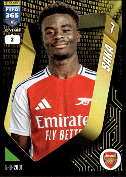 Bukayo Saka Arsenal samolepka Panini FIFA 365 2025 #77