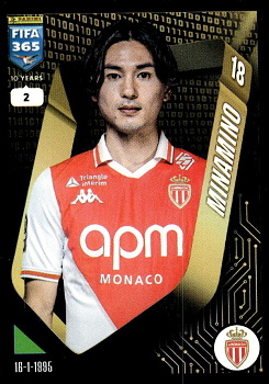Takumi Minamino AS Monaco samolepka Panini FIFA 365 2025 #146