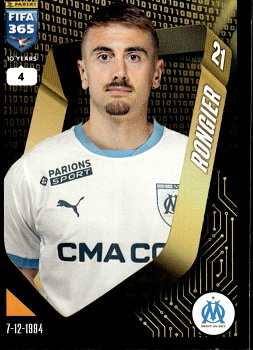 Valentin Rongier Olympique Marseille samolepka Panini FIFA 365 2025 #162