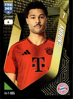 Serge Gnabry Bayern Munchen samolepka Panini FIFA 365 2025 #198