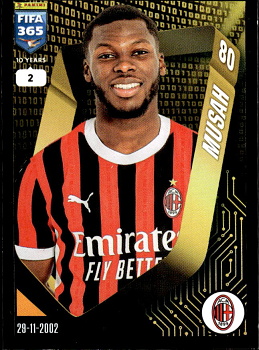 Yunus Musah A.C. Milan samolepka Panini FIFA 365 2025 #270