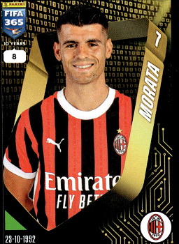 Alvaro Morata A.C. Milan samolepka Panini FIFA 365 2025 #272