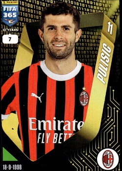 Christian Pulisic A.C. Milan samolepka Panini FIFA 365 2025 #275